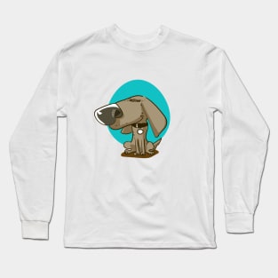 big nose sweet puppy funny cartoon Long Sleeve T-Shirt